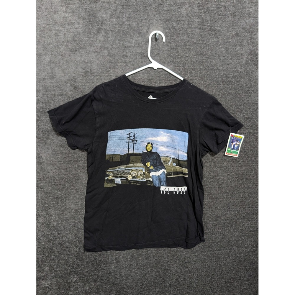 Ice Cube Graphic T-Shirt Black Short Sleeve Hip Hop Rap Tee Mens Medium